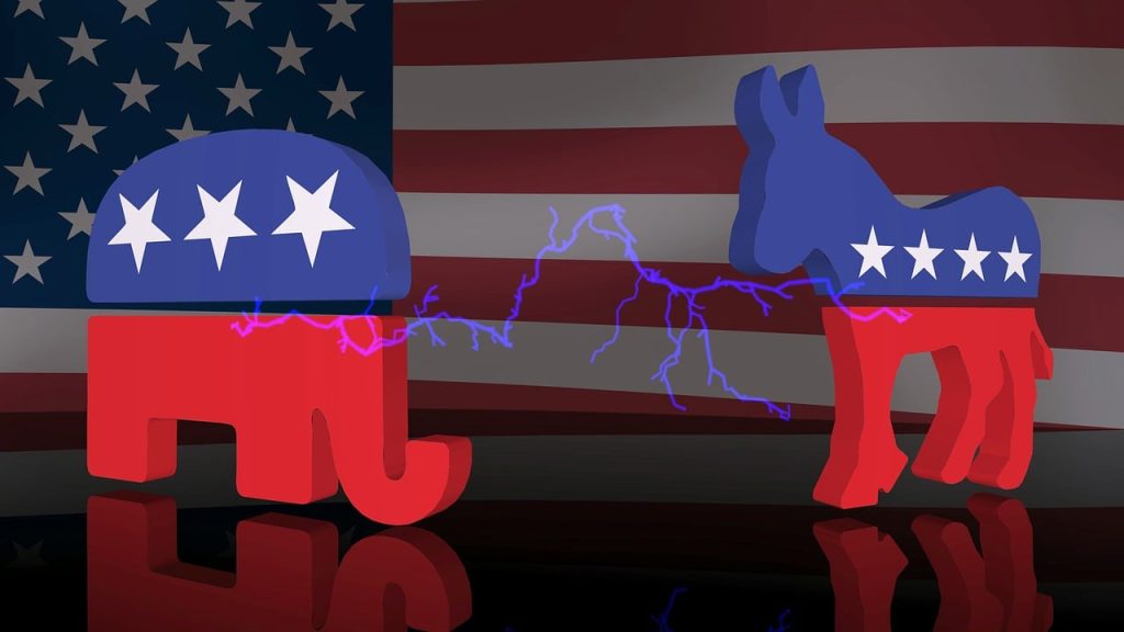 Republican Elephant and Democratic Donkey