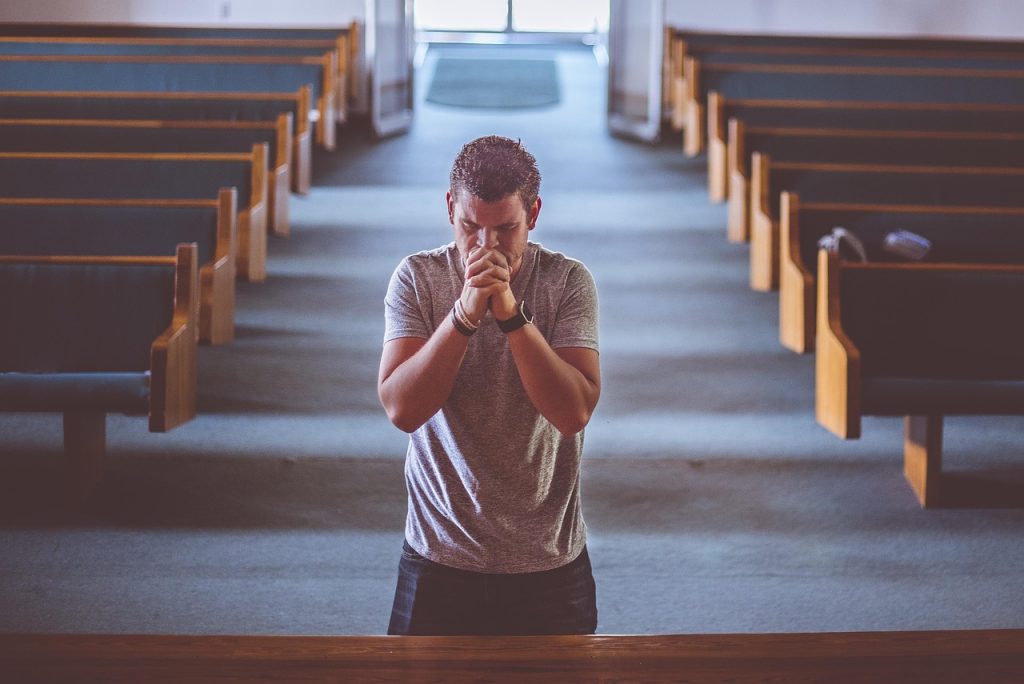 Praying man.