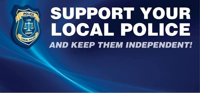 Support your local police and keep them independent!